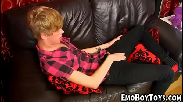 Teen twink gets naked and jerks off solo