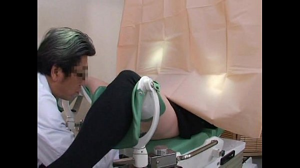 asian woman gets intimate with her hairy vulva during a doctor's appointment fingering scene