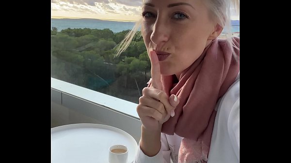 Leonie Pur masturbates on Mallorca hotel balcony