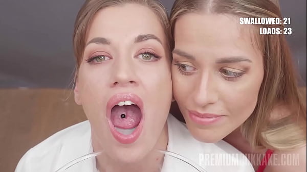 Silvia Dellai swallows 60 huge cumshots in bukkake gangbang