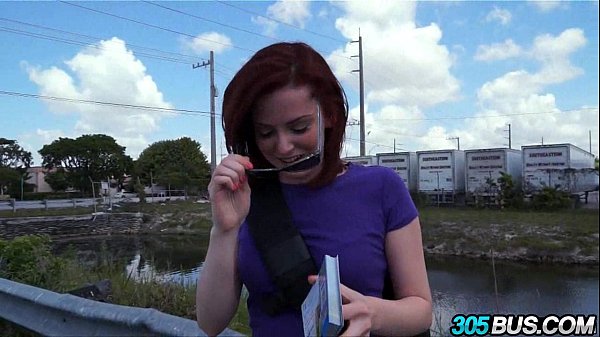 Teen Emma Evins gives sloppy blowjob for cash