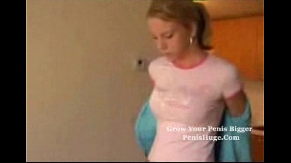 Shy young teen girl gets caught on tape
