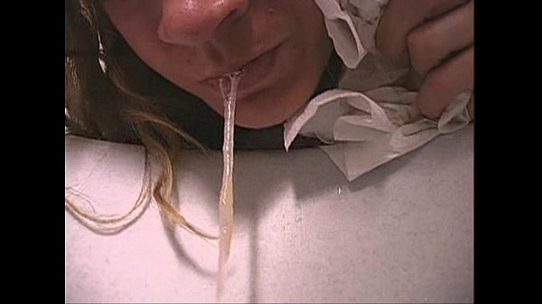 Kt551 girl puking and gagging on spit