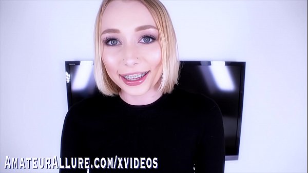 Athena May blonde sucks and fucks with braces
