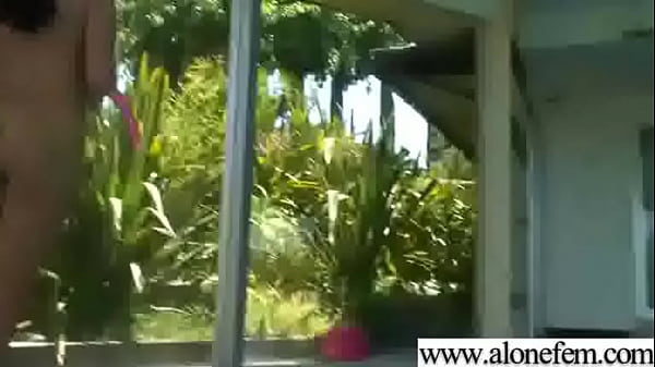 Alonefem Redhead Amateur Girl Masturbates with Vibrator Closeup
