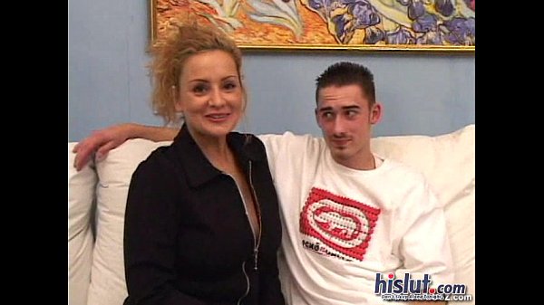 Rebecca Bardoux blonde mature lingerie cumshot