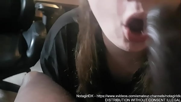 Chubby white femboy gives interracial blowjob to bbc