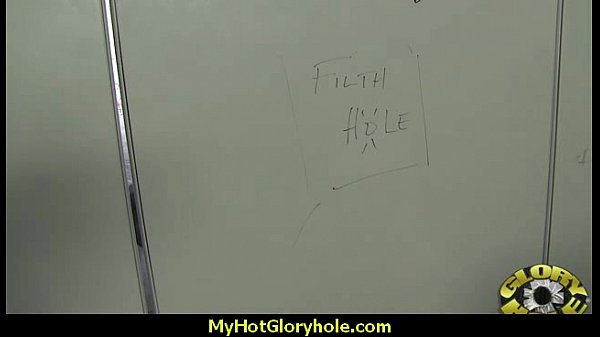 Ebony teen blowjob skills at gloryhole with black guy