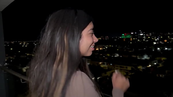 Verito Aguas rides huge cock on balcony in reverse cowgirl