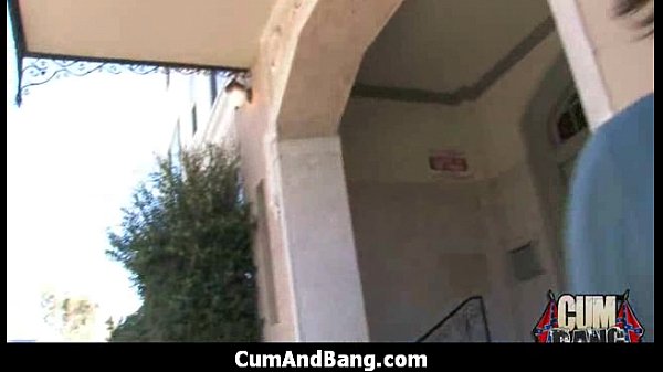 Ebony babe gets gangbanged by multiple white cocks