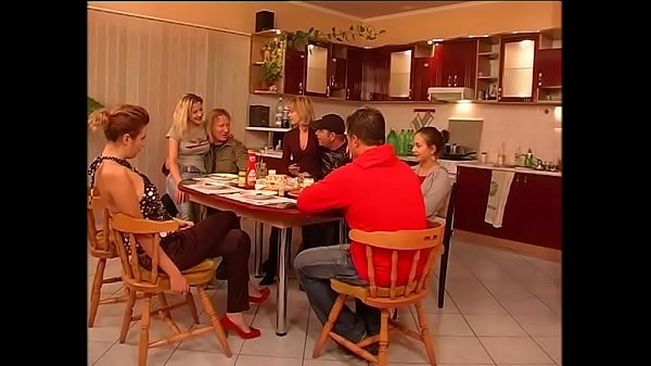 My Porn Family hot wild orgy with red lingerie and hardcore handjob