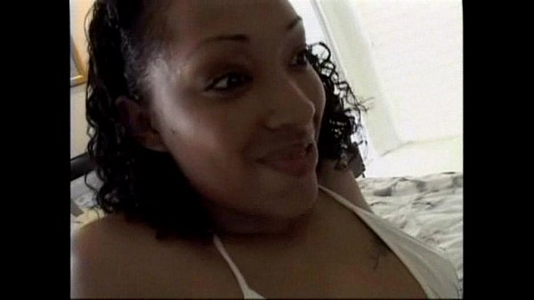 Donna Red - Cute Black Woman vs White Cock - Amateur Black Girl Creampie