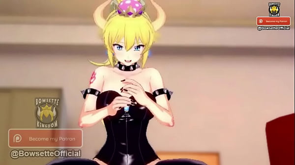 Bowsette gives jerk off instructions to boyfriend
