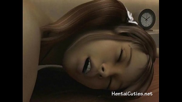 Busty cartoon anime chick gets rammed on the sofa hardcore