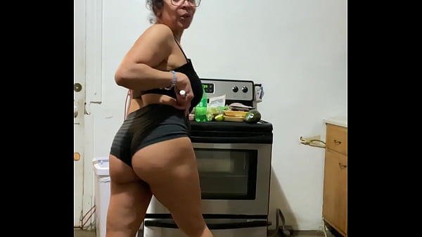 Anna Maria On Top Again - Mature Latina Milf Teasing in Black Lingerie Part 3