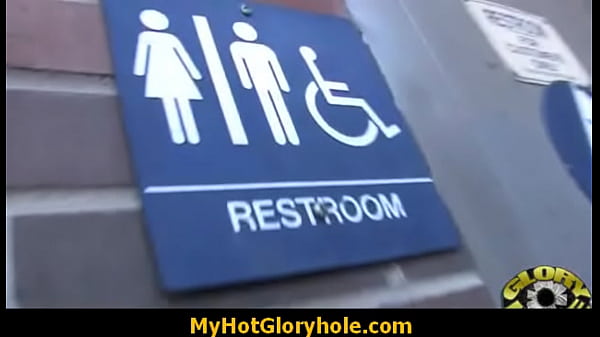 black man sucks white guy's cock in a gloryhole