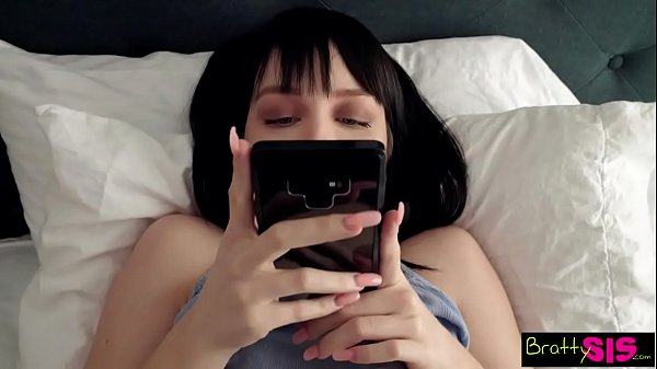 Bratty sis Nala Nova finds stepbro's big cock pic and gets fucked