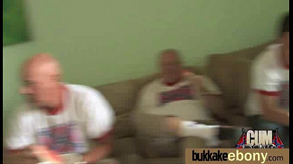 Ciurybury first time ebony gangbang with multiple white cocks and cumshot