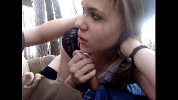 emo teen girl sucking cock outside