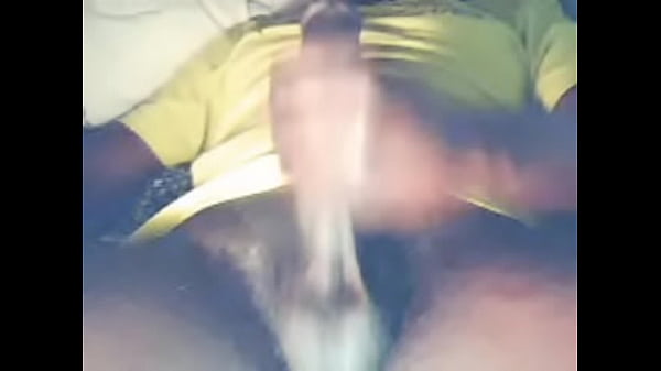 Amateur black cock stroking handjob with cumshot by Blakks