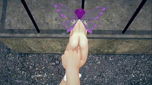 Giant fingers tiny fairy's pussy in 3d animation
