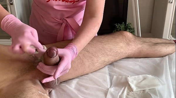 SugarNadya milf plays with latex gloves and cum
