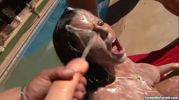 Diamond Kitty gets huge cumshot and facials with 15 inch monster cocks