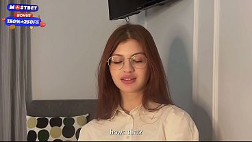 russian brunette student gets doggystyle from teacher