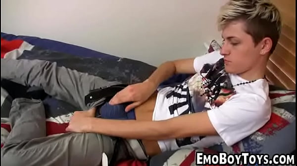 Emo boy solo masturbation session