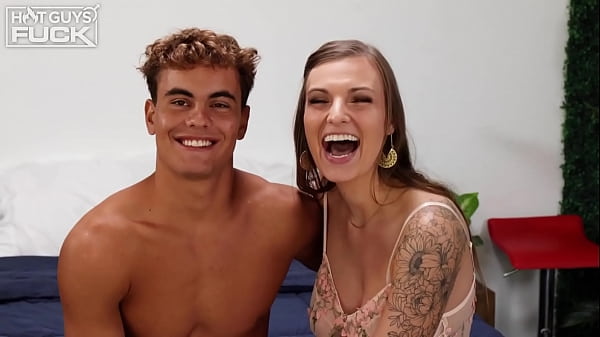Teen Brunette Kenzie Love gets pounded by muscular stud Carter in a deepthroat blowjob scene