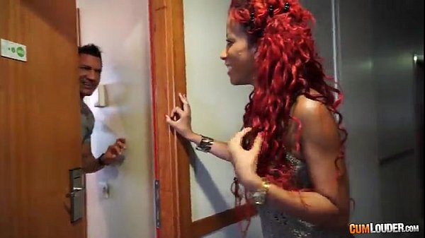 Horny black girl creampie with Marco Banderas