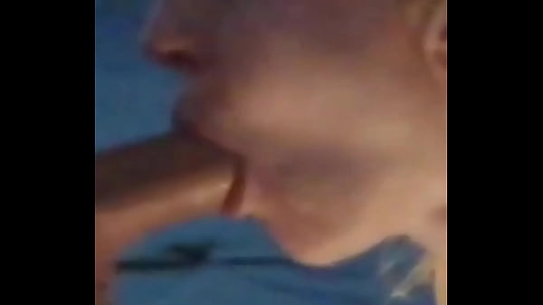 Blonde milf sucking big dick on webcam