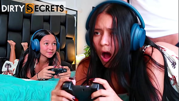 LilTimy fucks stepsister Emma Anturin while she plays video games