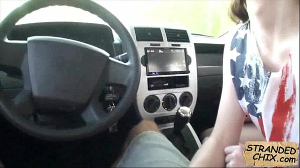 Teen stranded in public sucks cock for a ride home with Tali Dava