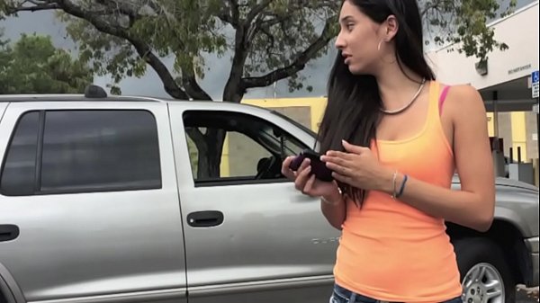 Tiny teen Rachel Rose takes big dick for cash