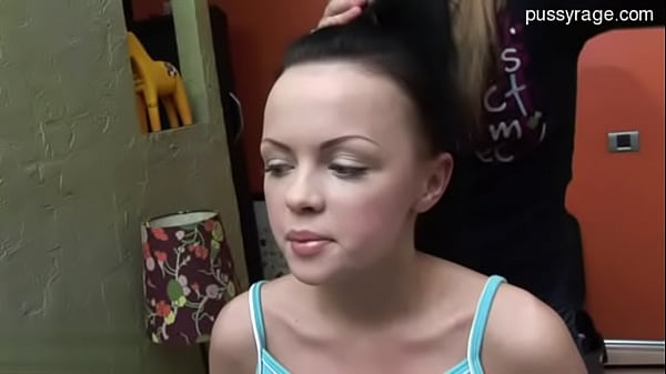 Teen girl with small tits gets sucked by a black cock