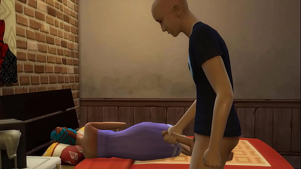 Stepson catches stepmom spying on him and joins in for a taboo family sex scene with Comixfun.