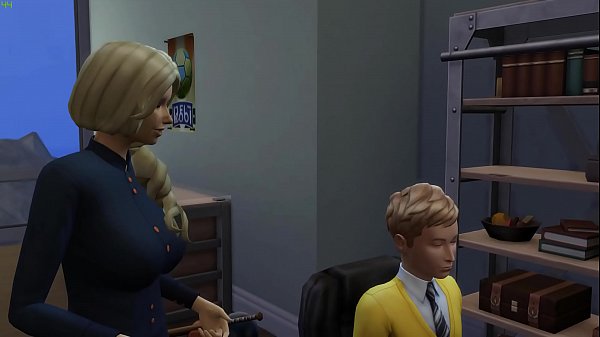 Blonde stepmom with big tits fucks son