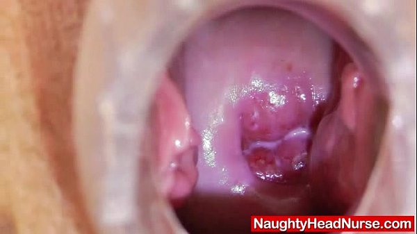 Naughty nurse Blondie Mama plays with speculum in hospital uniform