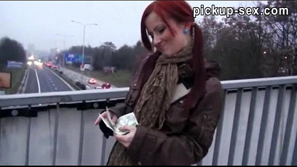 Redhead Czech girl Belinda takes a public blowjob and gets creampied anal