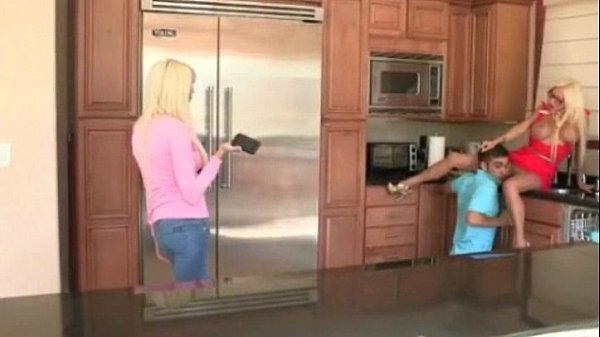 Rikki Six and Nikita Von James join for a teen milf threesome blowjob