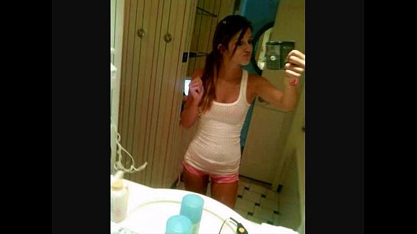 Blonde and brunette college girls fuck in front of mirror