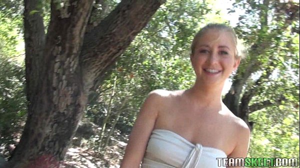 Casi James blonde teen sucks cock in outdoor POV hardcore sex