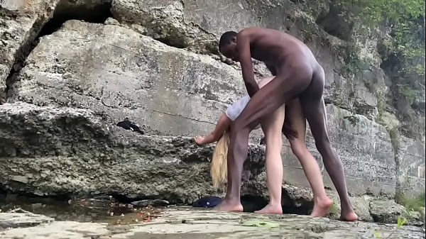 Bigdaddykj and tiny nip interracial hiking sex