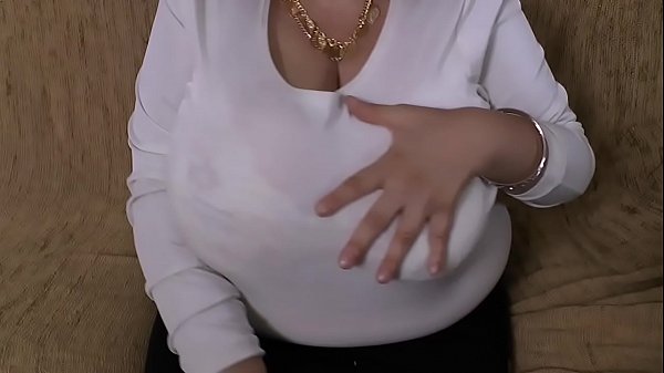 Huge Boobs Wife Lotion Massage with Large Breasts and Big Tits
