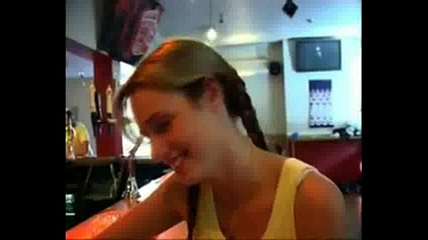 British teen gets assfucked in a bar gangbang