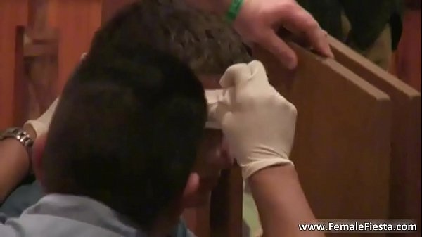 Pornohenkie's Cute Brunette Teen Strips Down at a Wild Party