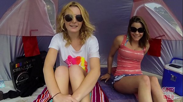 Audrianna and Britney Lesbians Get Wild On Beach In Bikinis