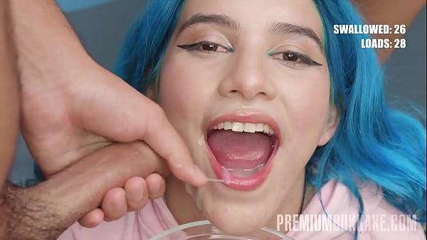 Min Galilea swallows 64 huge cumshots in mouthful bukkake facial cumshot compilation