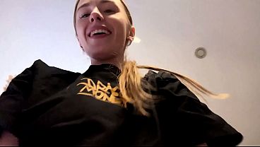 girlfriend first time close up homemade sex with small tits and long hair
